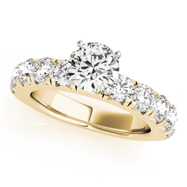 Single Row Prong Set Engagement Rings