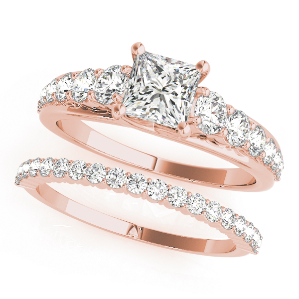 The Camille Single-Row Engagement Ring, set view