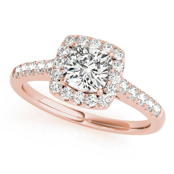 The Katherine Halo Engagement Ring, front view
