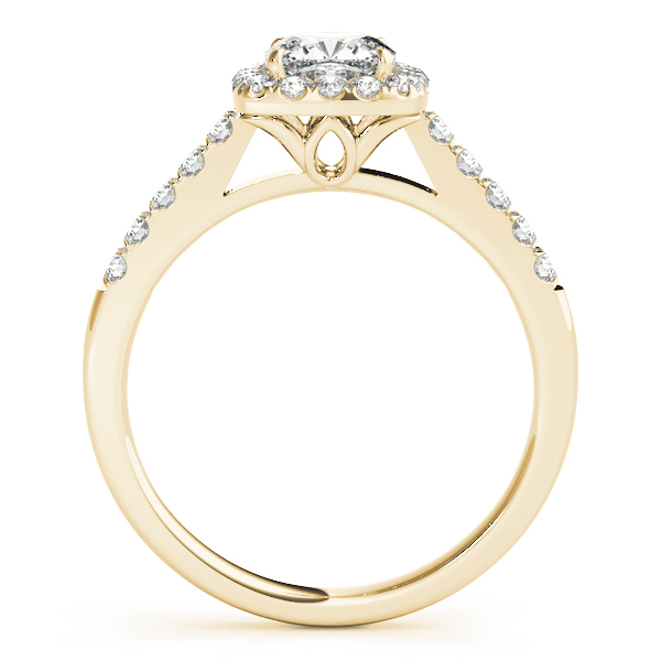 The Katherine Halo Engagement Ring, side view