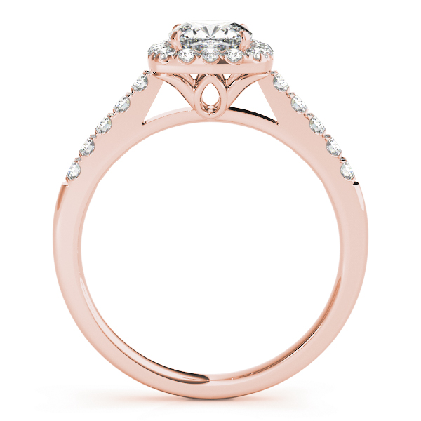 The Katherine Halo Engagement Ring, side view