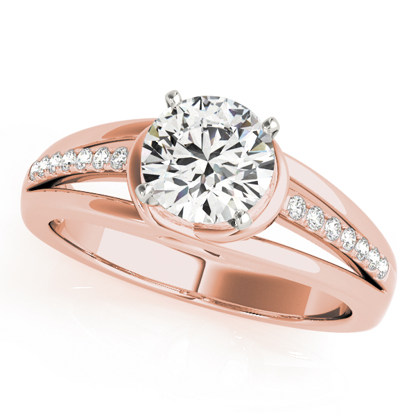 Single Row Prong Engagement Ring
