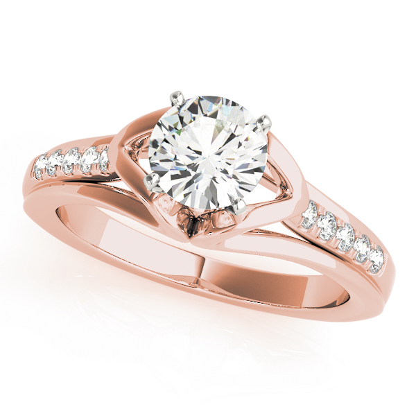 Single Row Prong Engagement Ring
