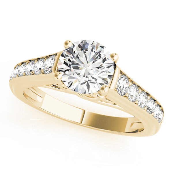 Single Row Love Knot Prong Set Engagement Rings