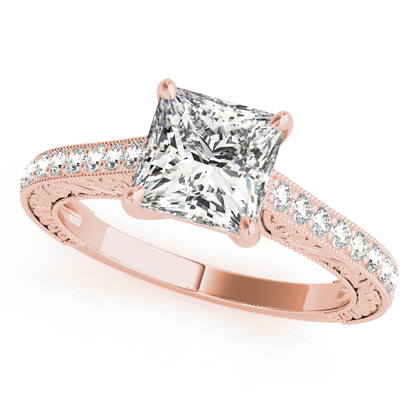 The Tessa Single-Row Engagement Ring, front view