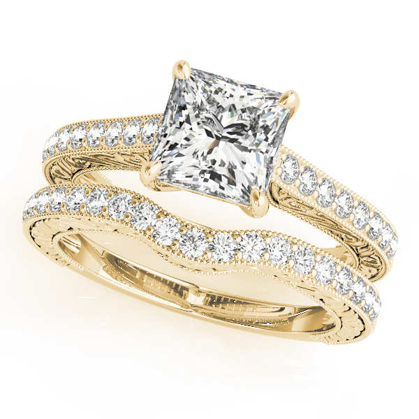 The Tessa Single-Row Engagement Ring, set view