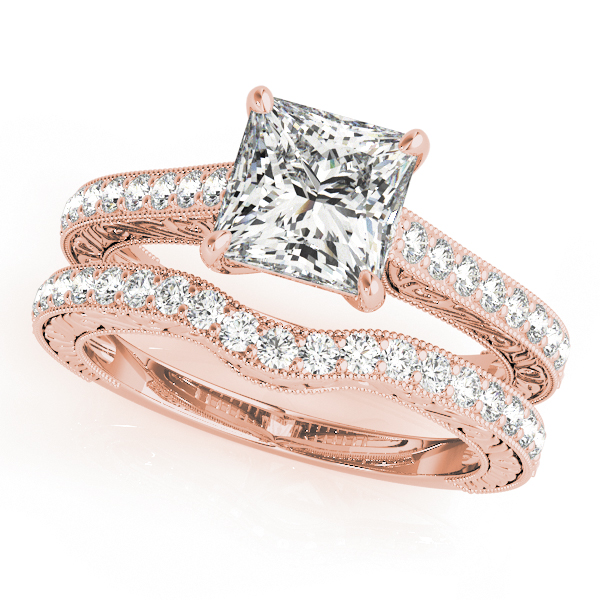 The Tessa Single-Row Engagement Ring, set view