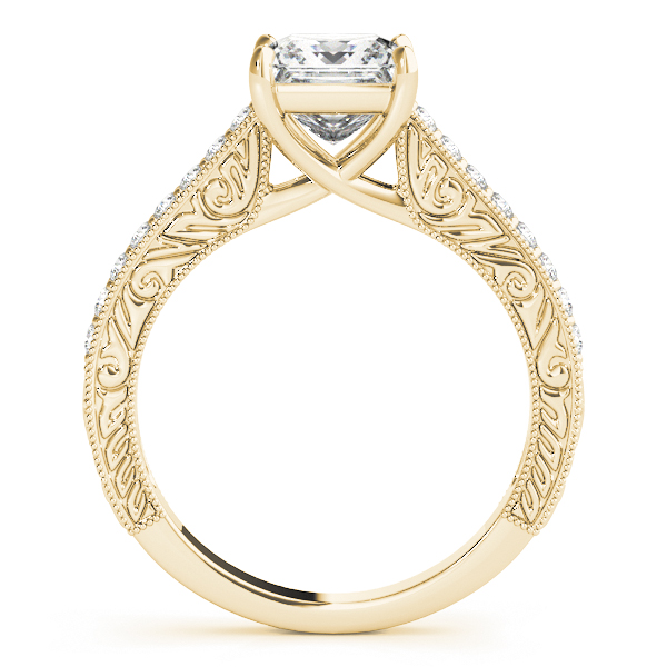 The Tessa Single-Row Engagement Ring, side view