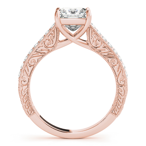 The Tessa Single-Row Engagement Ring, side view