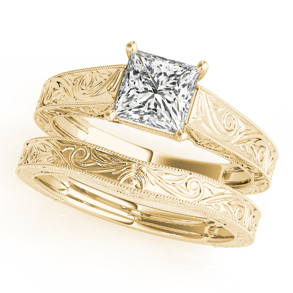The Carolina Solitaire Engagement Ring, set view