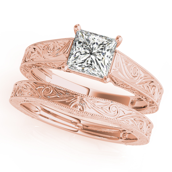 The Carolina Solitaire Engagement Ring, set view