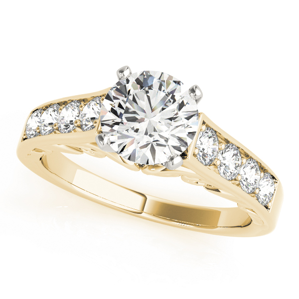 Single Row Prong In Channel Engagement Ring
