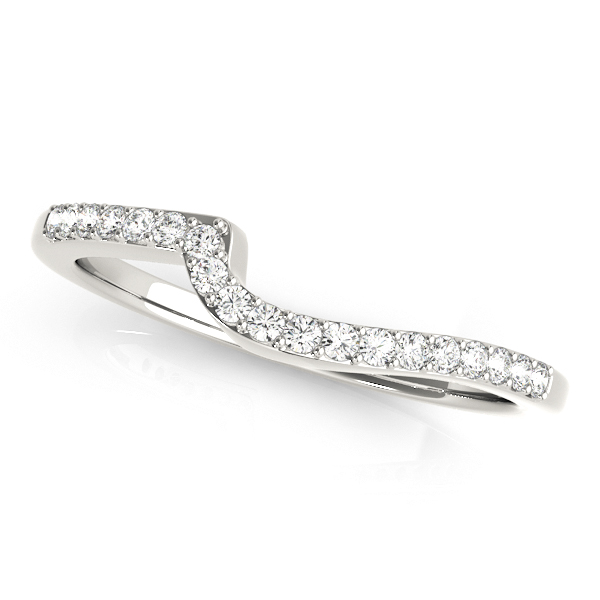 Curved Diamond Wedding Band