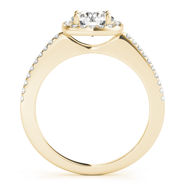 The Fiona Halo Engagement Ring, side view