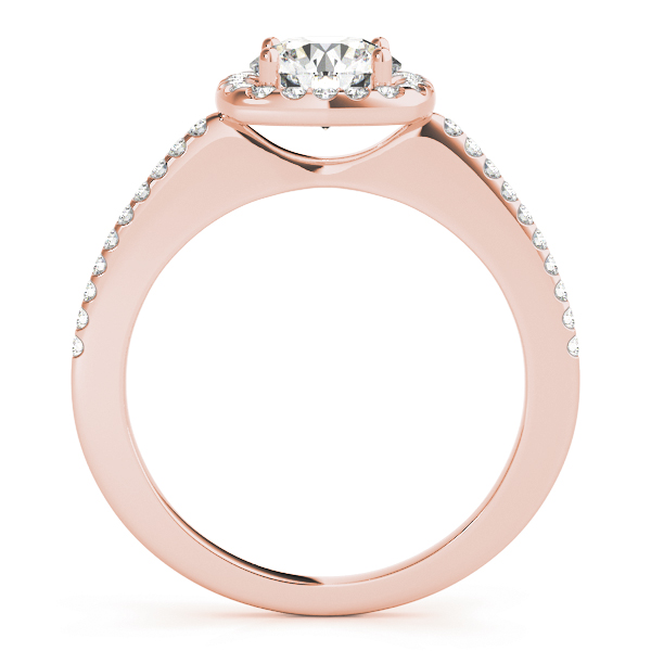 The Fiona Halo Engagement Ring, side view