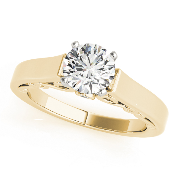 Solitaire Filigree Engagement Ring