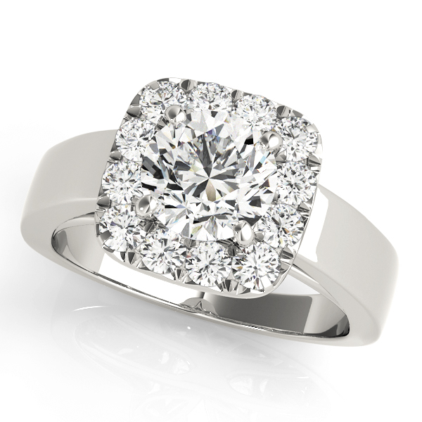 Round Halo Engagement Ring