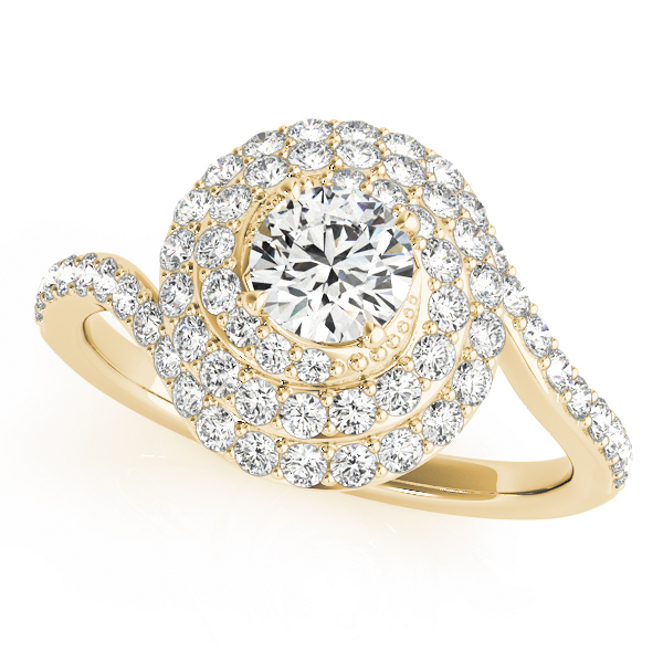 The Martha Double Halo Engagement Ring, front view