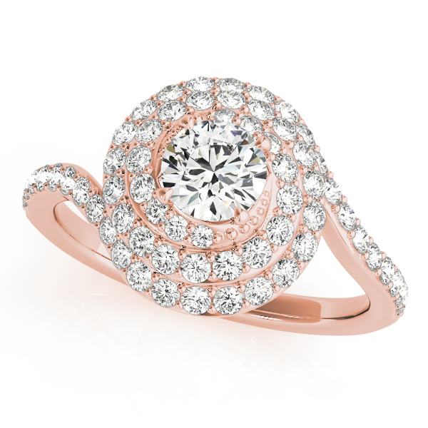 The Martha Double Halo Engagement Ring, front view
