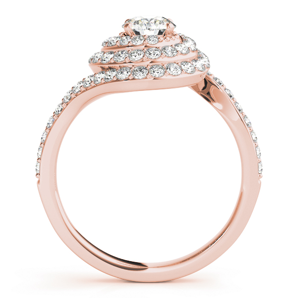 The Martha Double Halo Engagement Ring, side view