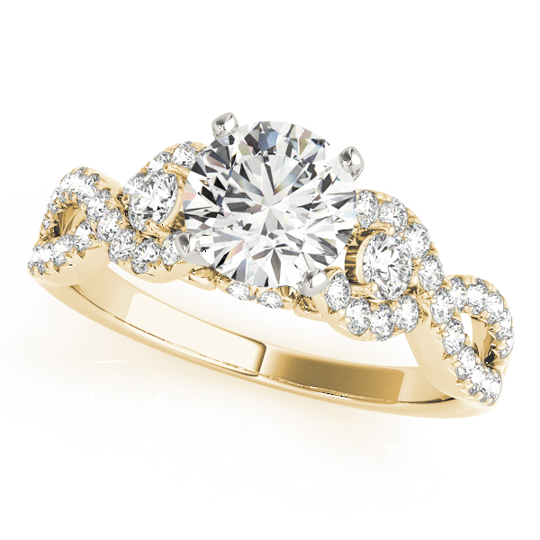 Twisting Diamond Engagement Ring