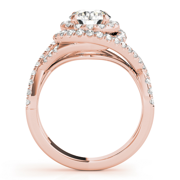 The Eveline Double Halo Engagement Ring, side view
