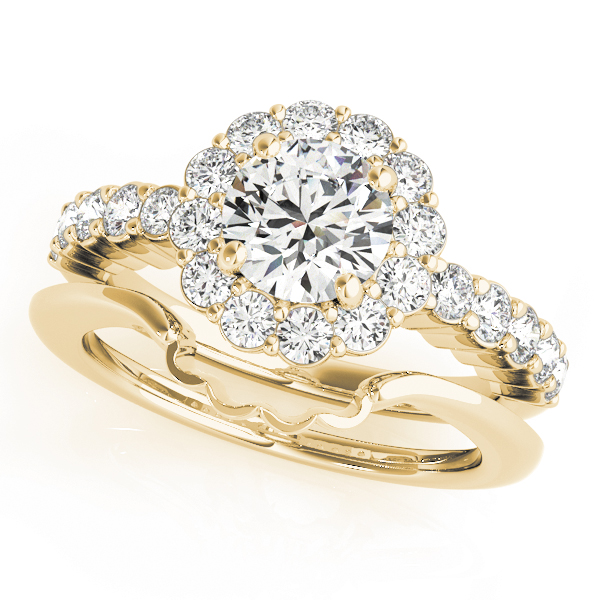 The Scarlett Halo Engagement Ring II, set view
