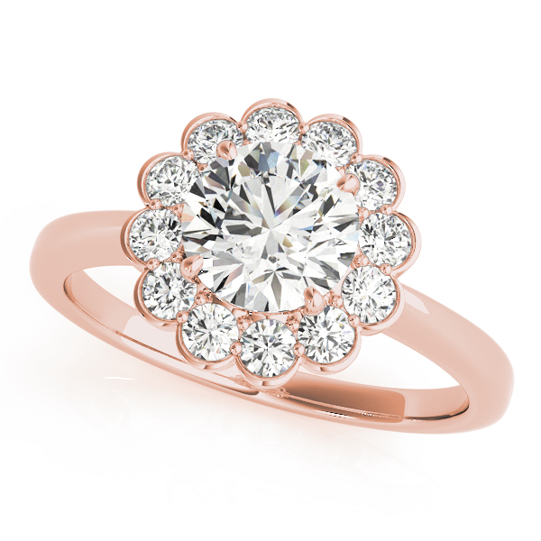 The Priscilla Halo Engagement Ring II, front view