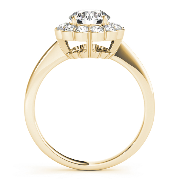 The Priscilla Halo Engagement Ring II, side view