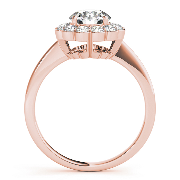 The Priscilla Halo Engagement Ring II, side view