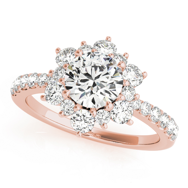The Isabella Halo Engagement Ring, front view