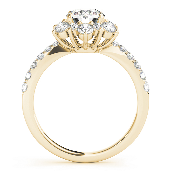 The Isabella Halo Engagement Ring, side view