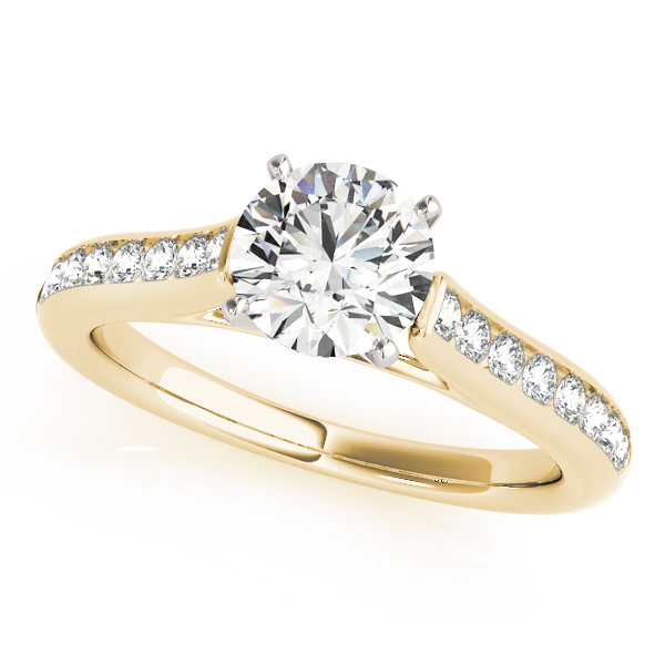 Channel Set Cathedral Engagement Ring