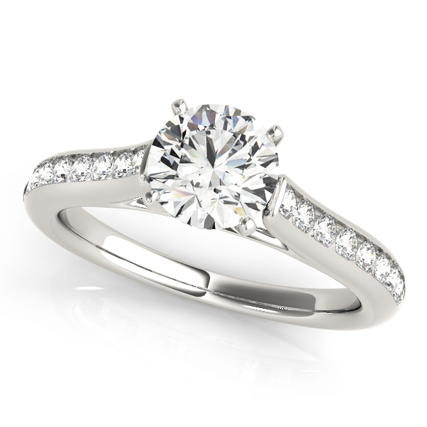 Channel Set Cathedral Engagement Ring