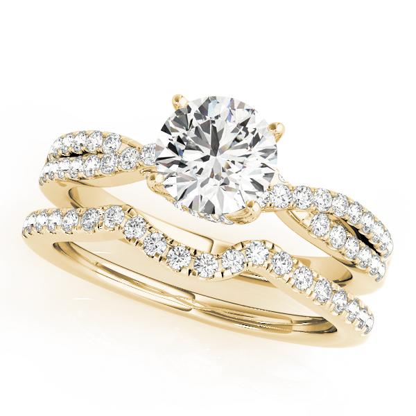 The Georgiana Hidden Halo Engagement Ring, set view