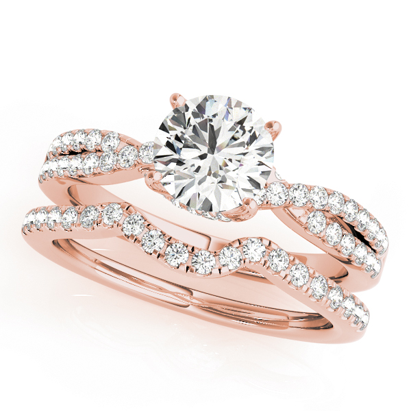 The Georgiana Hidden Halo Engagement Ring, set view
