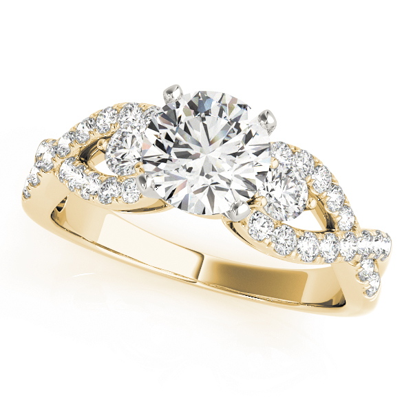 Twisting 3-Stone Engagement Ring
