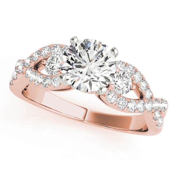 Twisting 3-Stone Engagement Ring
