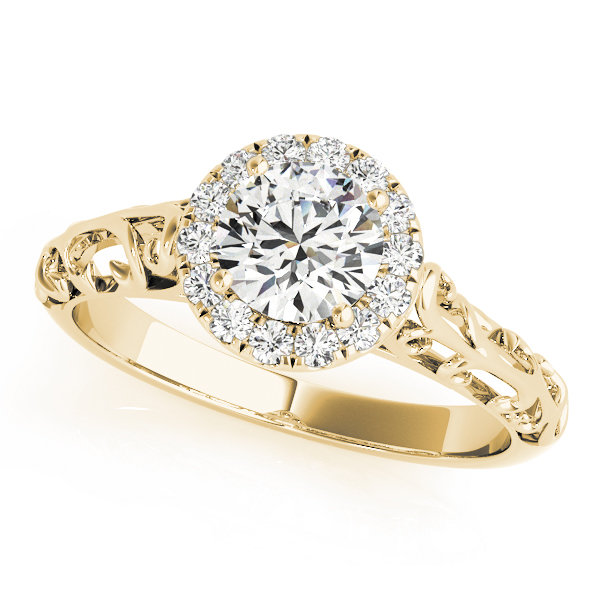 The Rowan Halo Engagement Ring, front view