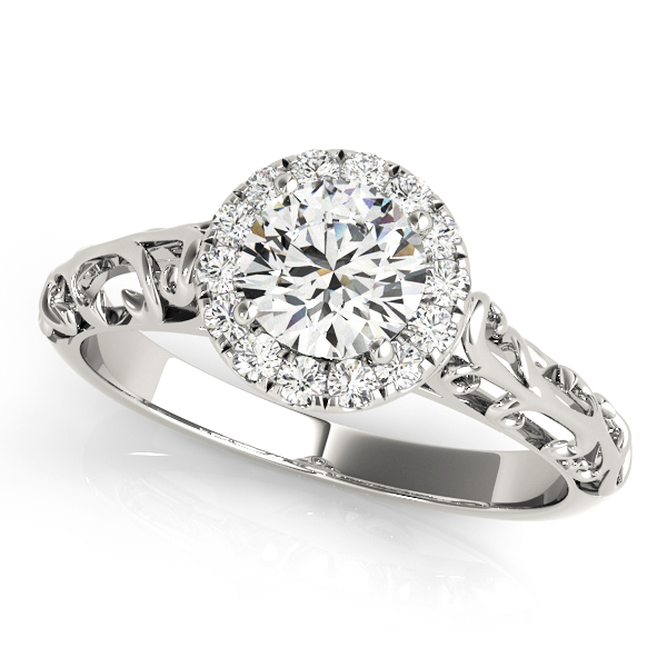 Vintage Filigree Halo Engagement Rings