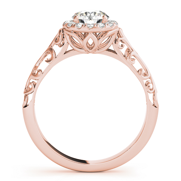 The Rowan Halo Engagement Ring, side view
