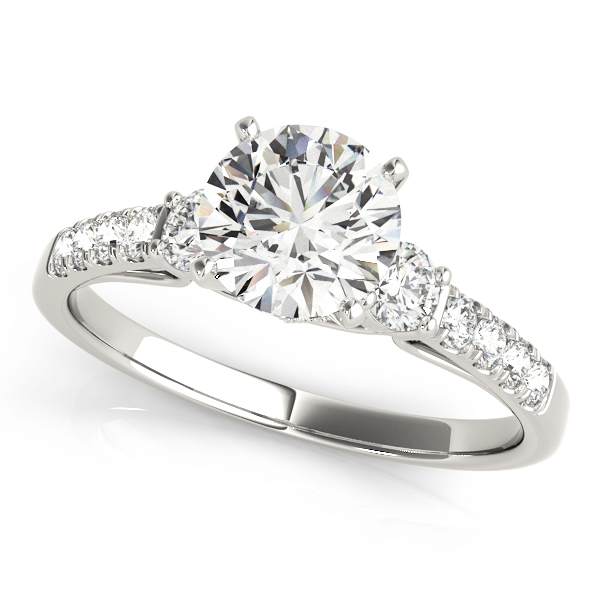 Single Row Engagement Ring