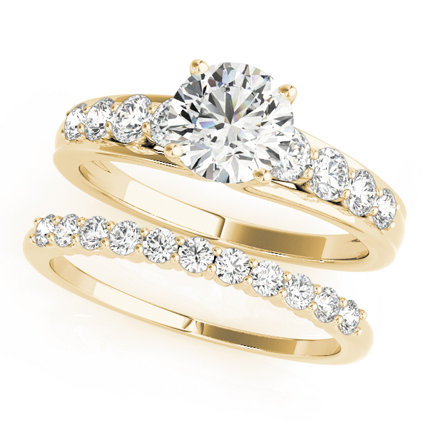 The Rebecca Single-Row Engagement Ring, set view