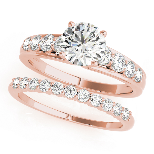 The Rebecca Single-Row Engagement Ring, set view