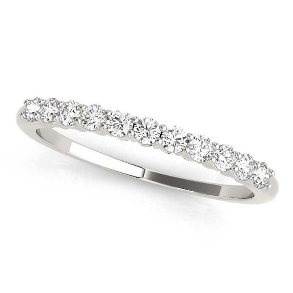 11-Stone Prong Set Wedding Band