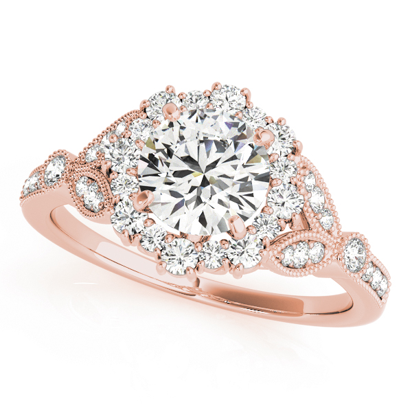 Round Halo Vintage-Inspired Engagement Ring