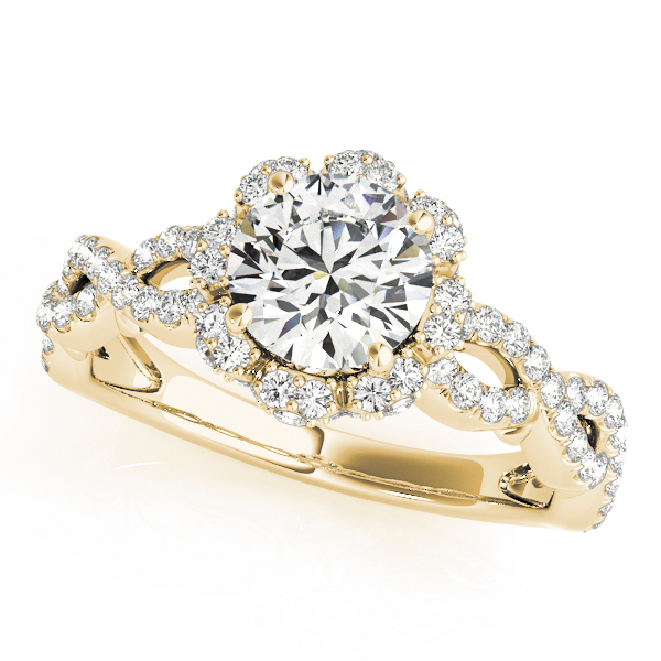 The Clementine Halo Engagement Ring, front view