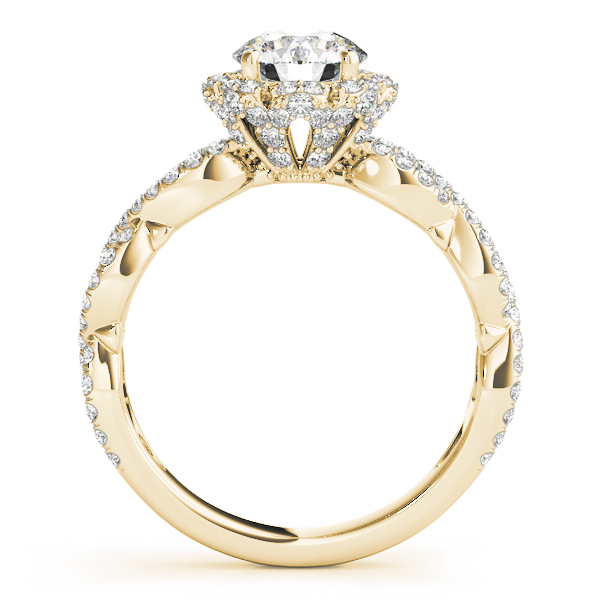 The Clementine Halo Engagement Ring, side view