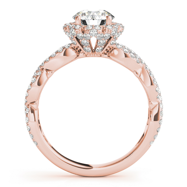 The Clementine Halo Engagement Ring, side view