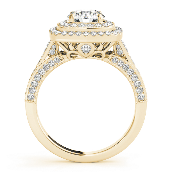 The Heidi Double Halo Engagement Ring, side view